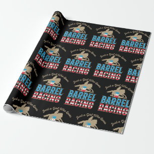 Just a Girl Who Loves Barrel Racing Wrapping Paper