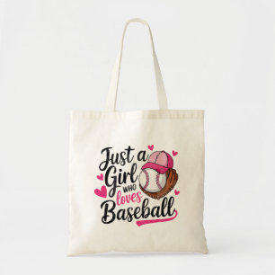 Just a Girl Who Loves Baseball Tote Bag
