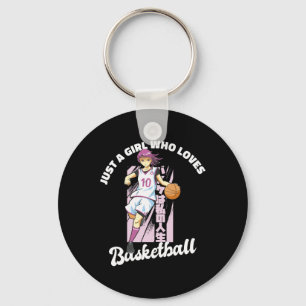 Just A Girl Who Loves Basketball - Anime Basketbal Key Ring