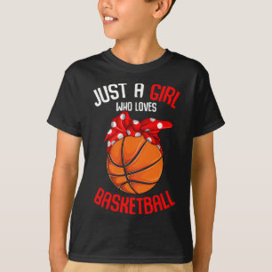 Just a Girl who Loves Basketball Girl Kids Girls 1 T-Shirt