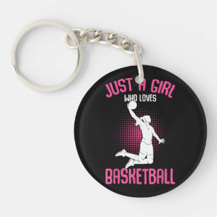 Just a Girl who Loves Basketball Kids Girls Key Ring