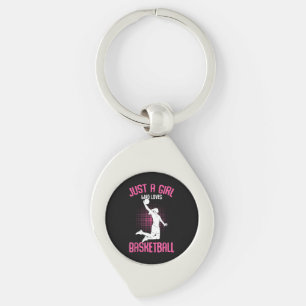 Just a Girl who Loves Basketball Kids Girls Key Ring