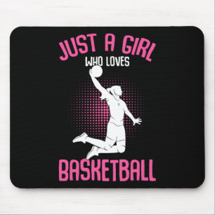 Just a Girl who loves Basketball Kids Girls  Mouse Pad