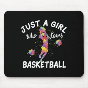 Just A Girl Who Loves Basketball Mouse Pad