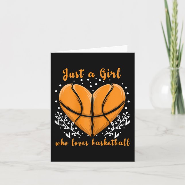 Just a Girl who loves Basketball  Sports  Women Ki Card (Front)
