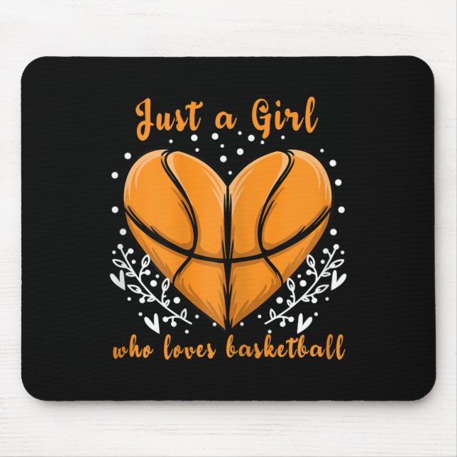 Just a Girl who loves Basketball  Sports  Women Ki Mouse Pad (Front)