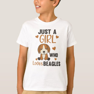 Just A Girl Who Loves Beagles Kawaii Dog Beagle T-Shirt