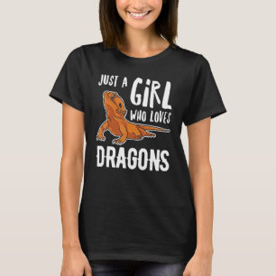 Just A Girl Who Loves Bearded Dragon Lizard Repti T-Shirt