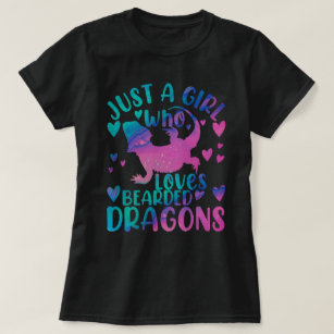 Just a Girl Who Loves Bearded Dragon Watercolor T-Shirt