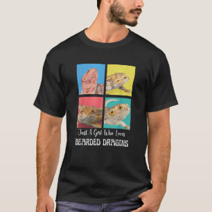 Just A Girl Who Loves Bearded Dragons Cool Dragon T-Shirt