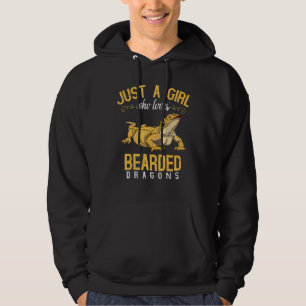 Just A Girl Who Loves Bearded Dragons Reptile Bear Hoodie