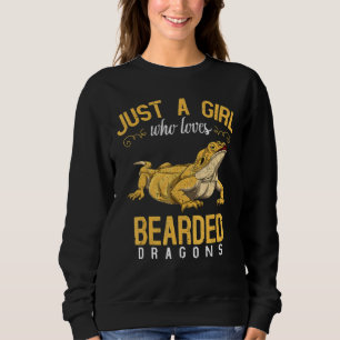 Just A Girl Who Loves Bearded Dragons Reptile Bear Sweatshirt
