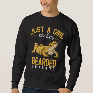 Just A Girl Who Loves Bearded Dragons Reptile Bear Sweatshirt