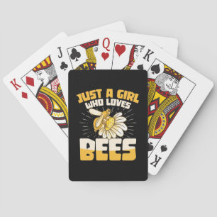 Just A Girl Who Loves Bees Playing Cards