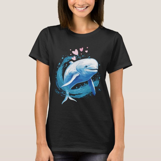 Just a Girl Who Loves Beluga Whales T-Shirt (Front)