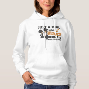 Just A Girl Who Loves Bernese Mountain Dog Dogs Hoodie