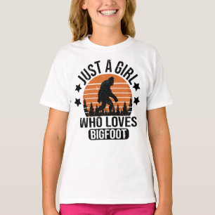 Just A Girl Who Loves Bigfoot Funny Sasquatch T-Shirt