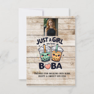 Just a Girl Who Loves Boba Thank You Card