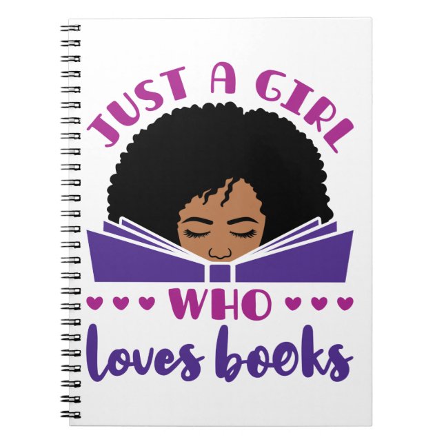Just a Girl Who Loves Books African American (Front)
