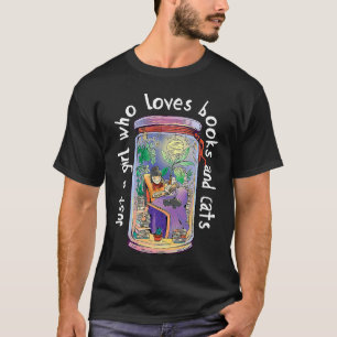 Just a Girl who loves Books and Cats Book Nerd Li T-Shirt