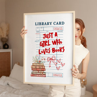 Just a Girl Who Loves Books Photo Print