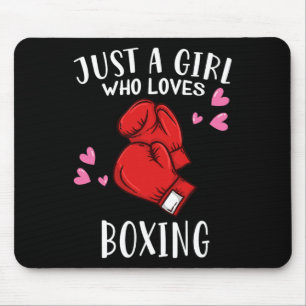 Just A Girl Who Loves Boxing Boxing Girls Boxer Mouse Pad