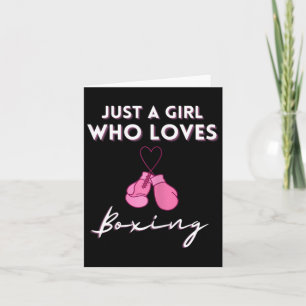 Just A Girl Who Loves Boxing Cool Girls Boxing Glo Card