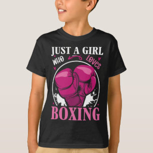 Just A Girl Who Loves Boxing Fitness Fight Sport P T-Shirt