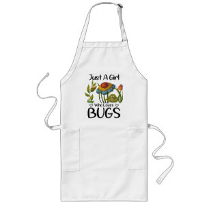 Just a girl who loves bugs long apron