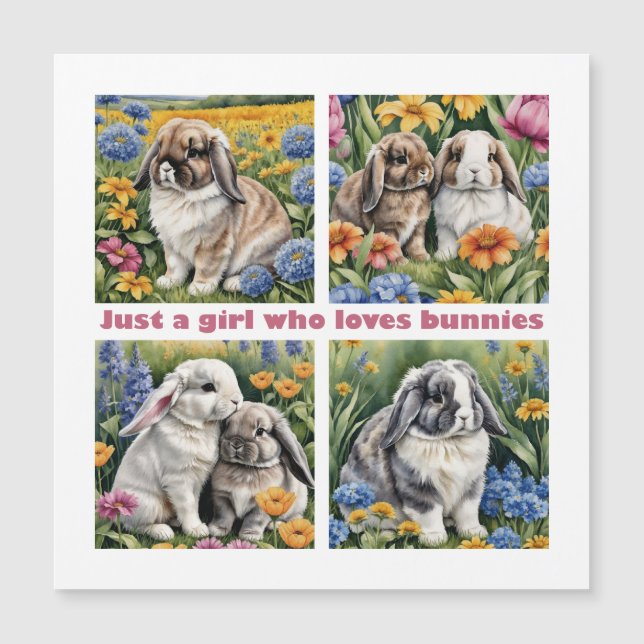 Just a girl who loves bunnies (Front)