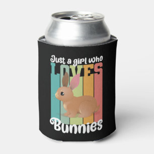 Just a Girl who loves Bunnies Easter Bunny Cute Can Cooler