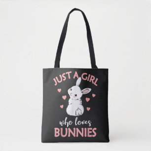 Just A Girl Who Loves Bunnies Rabbit Tote Bag