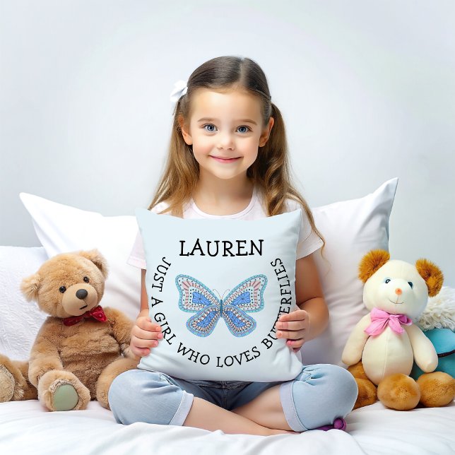 Just a girl who loves butterflies  cushion (Creator Uploaded)