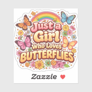 Just a Girl Who Loves Butterflies – Cute Floral