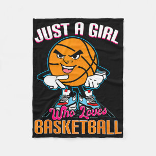 Just A Girl Who Loves Bysketbyll Quote For Bysketb Fleece Blanket