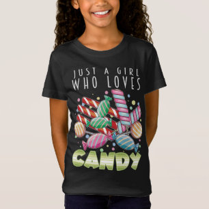 Just A Girl Who Loves Candy Sweet Chocolate Lover T-Shirt