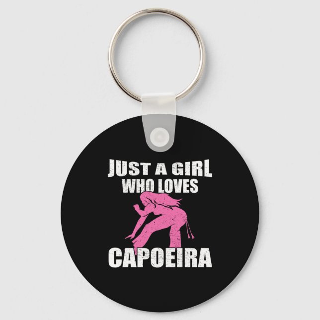 Just a Girl Who Loves Capoeira Martial Arts Gift Key Ring (Front)