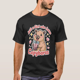Just A Girl Who Loves Capybaras Cute Capybara T-Shirt