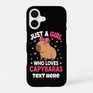 Just a Girl Who Loves Capybaras iPhone 16 Case