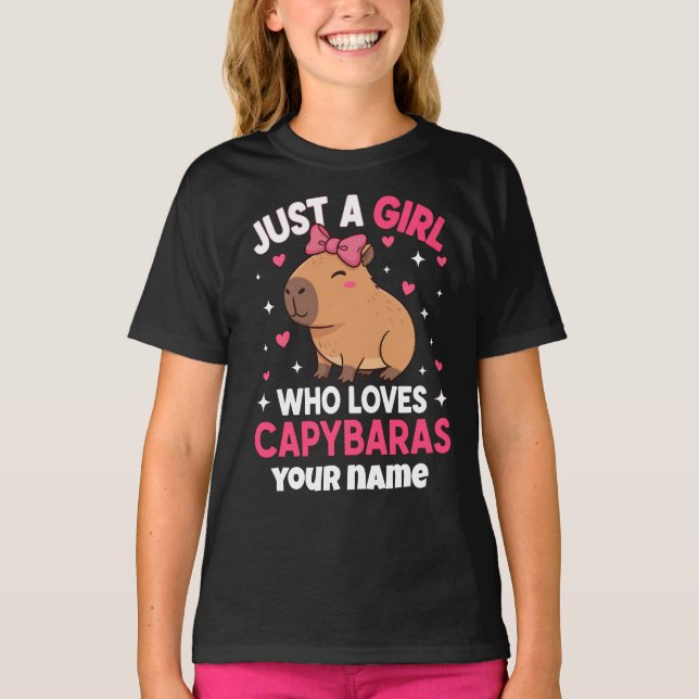 Just a Girl Who Loves Capybaras T-Shirt (Front)
