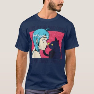 Just A Girl Who Loves Cats And Anime japan otaku T-Shirt
