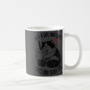 Just A Girl Who Loves Cats And Boba Tea Ragdoll Ca Coffee Mug