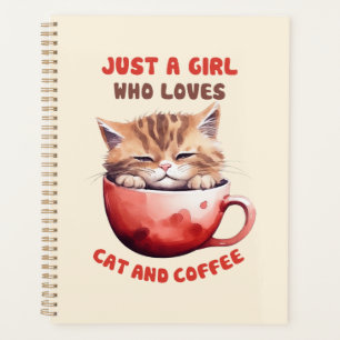 Just a Girl Who Loves Cats and Coffee (2) Planner
