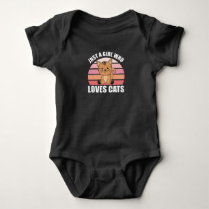 Just A Girl Who Loves Cats Cute Animals Cats Baby Bodysuit