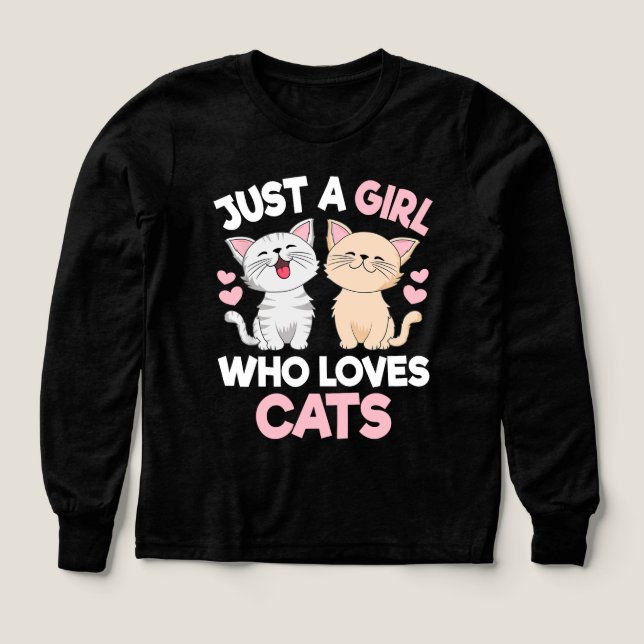 Just A Girl Who Loves Cats Cute Cat Love (Design Front)