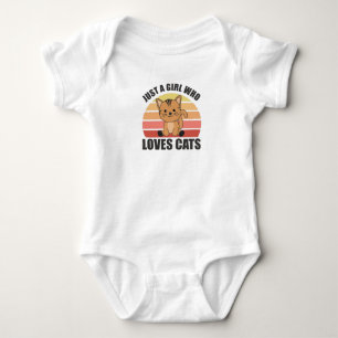 Just A Girl Who Loves Cats Cute Cats Cute Animals Baby Bodysuit