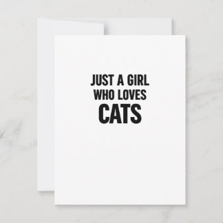 Just a Girl Who Loves Cats – Cute Minimal Cat Love