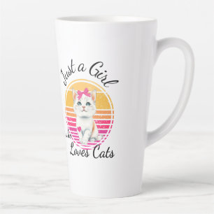 Just a Girl Who Loves Cats Latte Mug