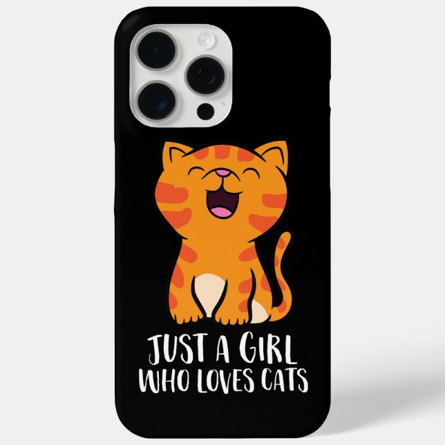 Just a Girl Who Loves Cats Pullover Case-Mate iPhone Case (Back)