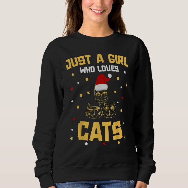 Just a Girl Who Loves Cats Sweatshirt (Front)